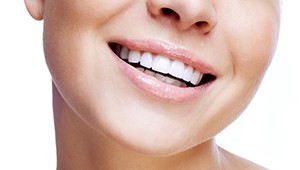 Closeup of healthy beautiful smile