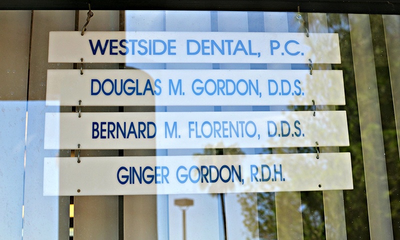 List of our dentist's names in window