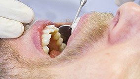 Man receiving dental care