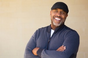 Man with a beautiful smile thanks to dental implants in glendale, AZ